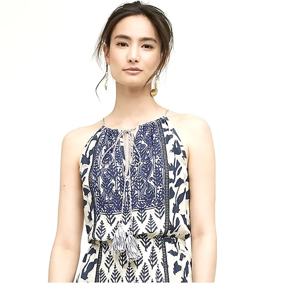 Philosophy Republic boho high low maxi dress halter tie front large NWT - Picture 3 of 10